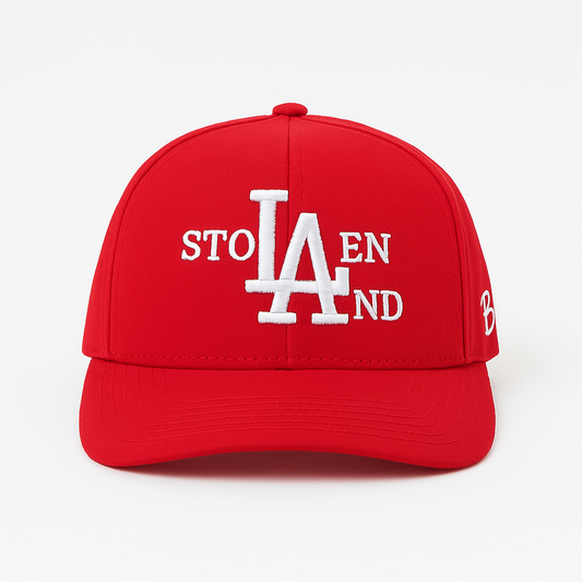 Red Stolen LAnd hat