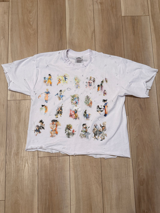 a. DBZ tee - custom distressed
