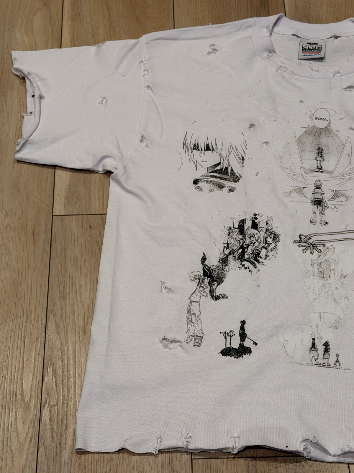a. Kingdom Hearts 2 tee - custom distressed
