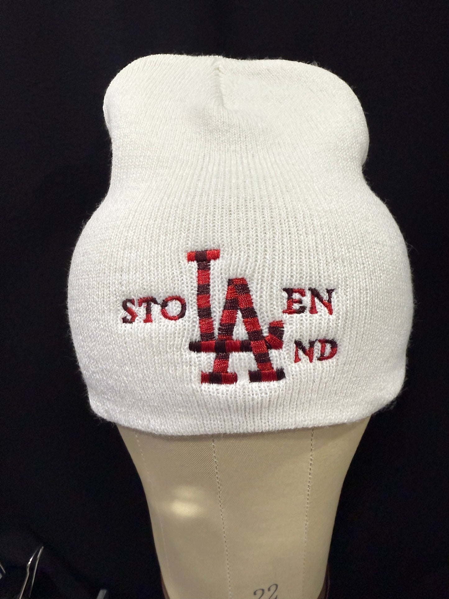 Serape White Stolen LAnd Beanie