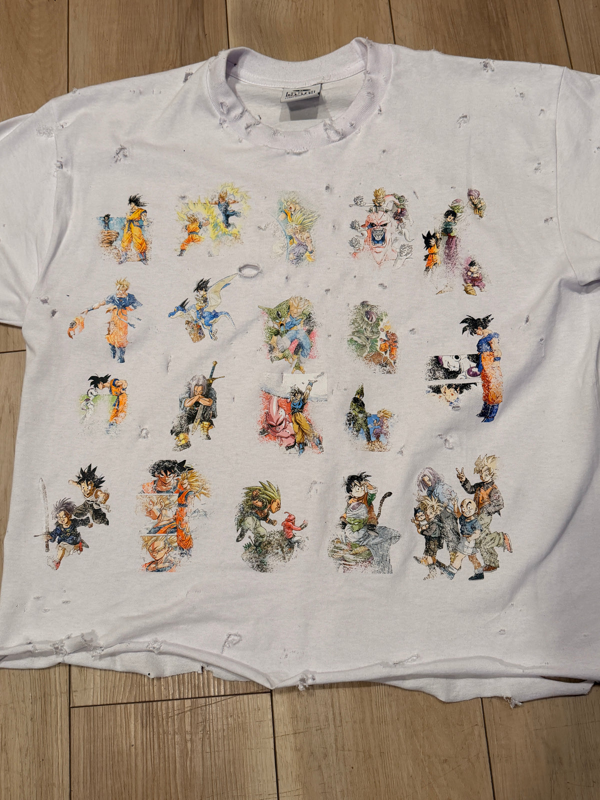 a. DBZ tee - custom distressed