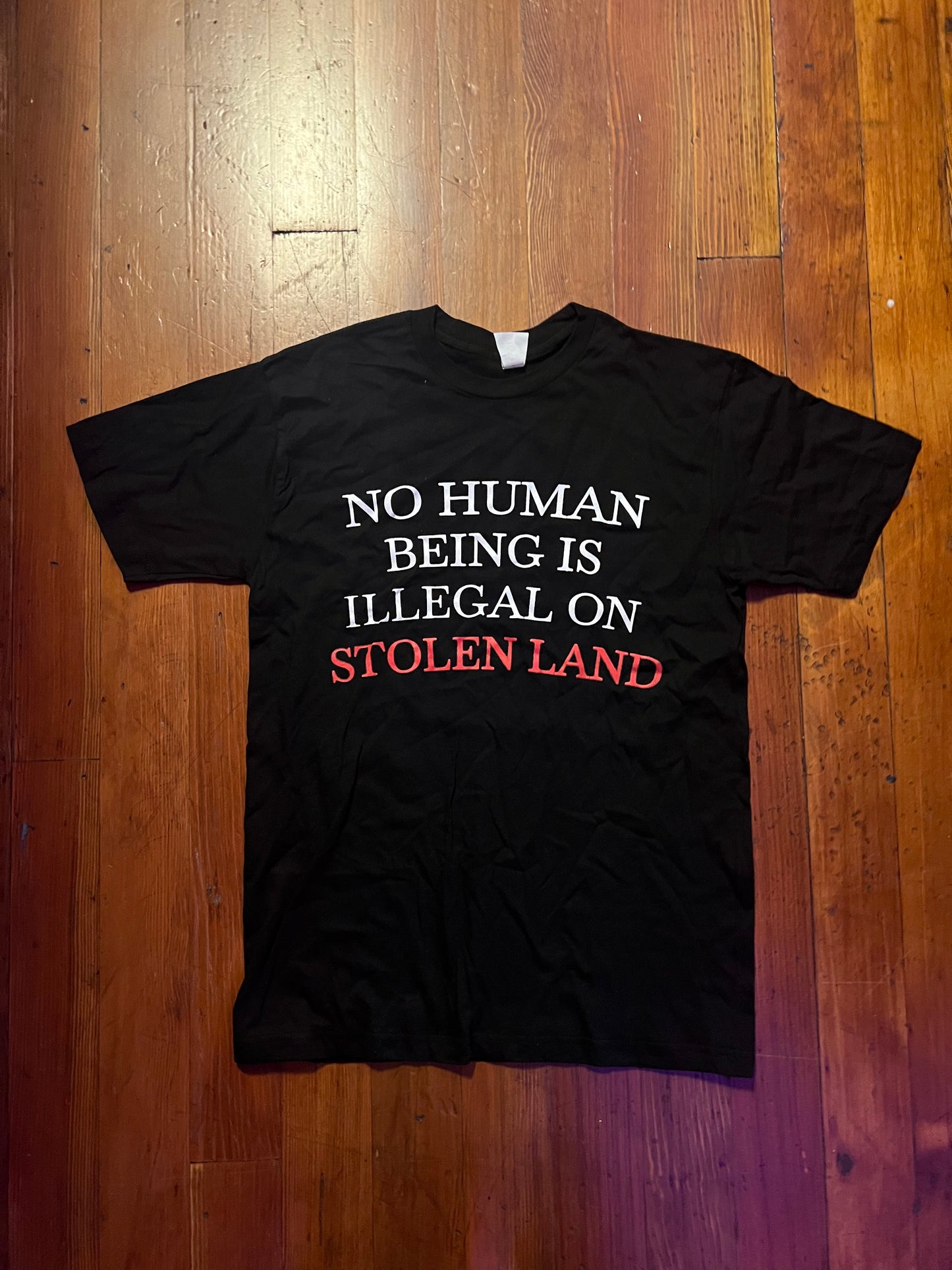 Stolen Land Red Text Tee