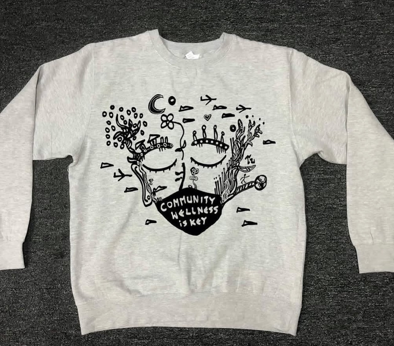 Archival Community Wellness crewneck grey